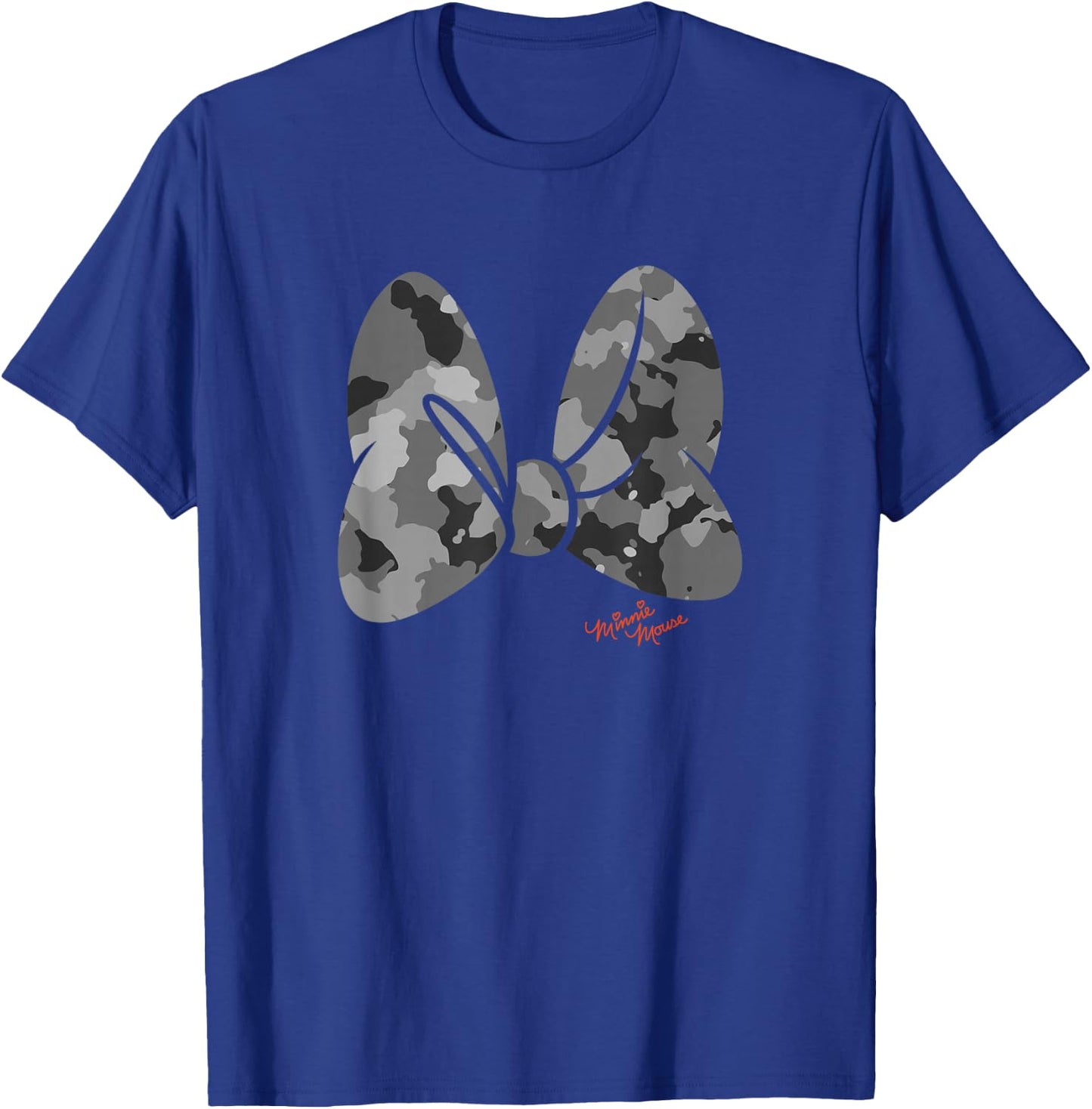 Disney Minnie Mouse Classic Camouflage Bow & Autograph T-Shirt - T-Shirt | Royal