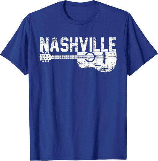 Unique Country Music Lovers Nashville Musician Guitar Cool T-Shirt - T-Shirt | Royal