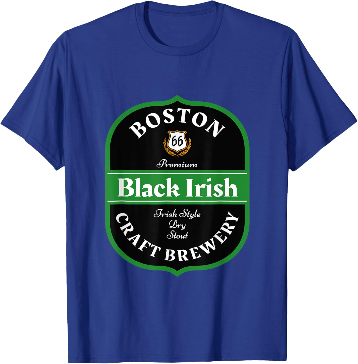 Boston Craft Brewery Boston Black Irish Stout Novelty Logo T-Shirt - T-Shirt | Royal