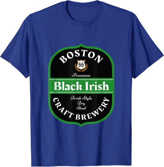 Boston Craft Brewery Boston Black Irish Stout Novelty Logo T-Shirt - T-Shirt | Royal