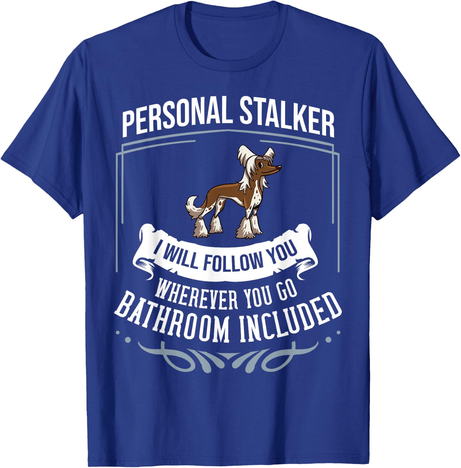 Chinese Crested Powderpuff Dog Gift Puppies Owner Lover Men Women Girls Kids T-Shirt - T-Shirt | Royal