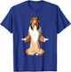 Yoga Collie Dog Long Hair Collie Men Women Girls Kids T-Shirt - T-Shirt | Royal