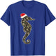 Seahorse Lover Christmas Santa Hat Camouflage Illustration T-Shirt - T-Shirt | Royal