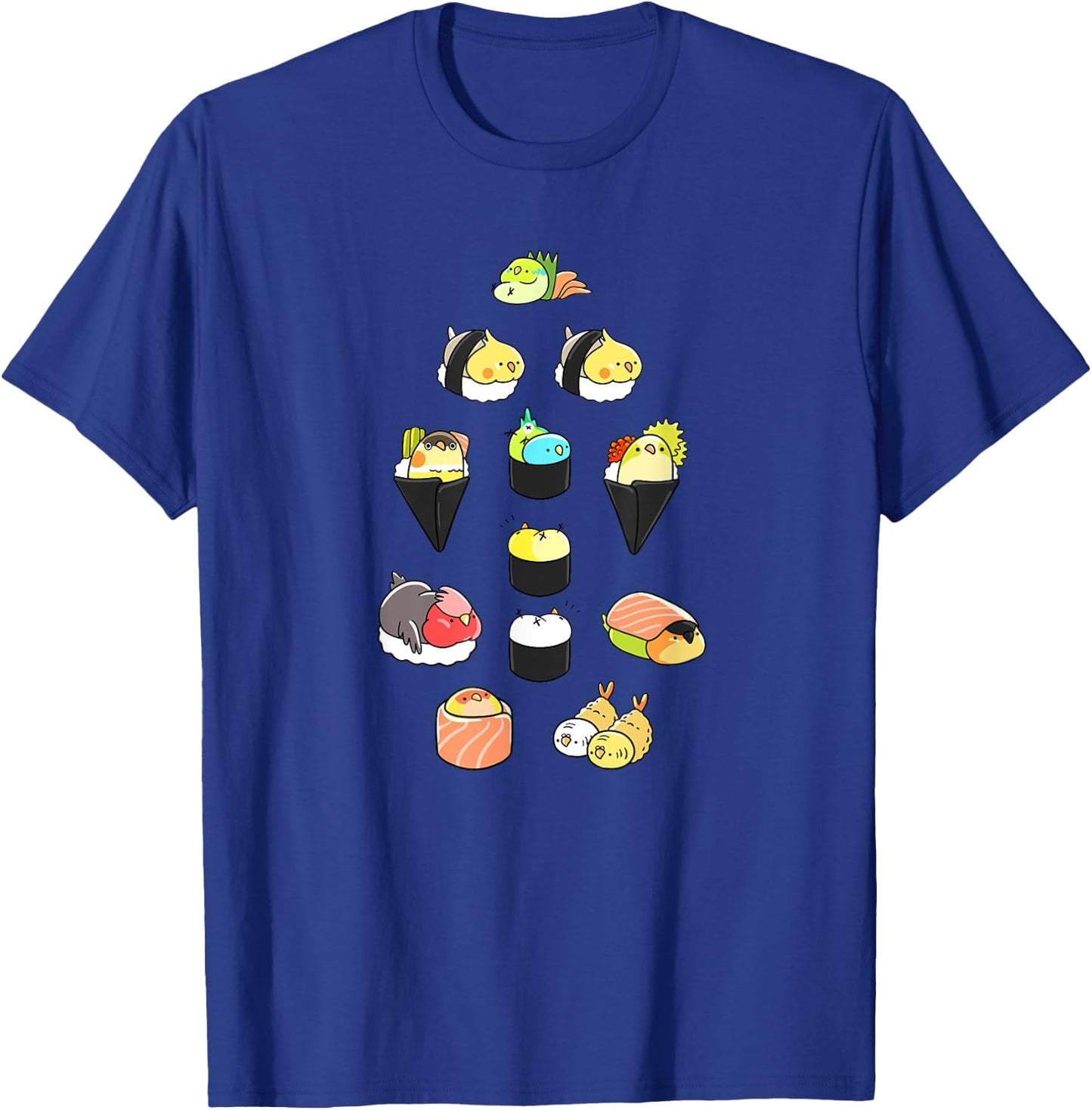 Bird Sushi Rolls Tempura Funny Fowl Animal Bird Lover Gift T-Shirt - T-Shirt | Royal
