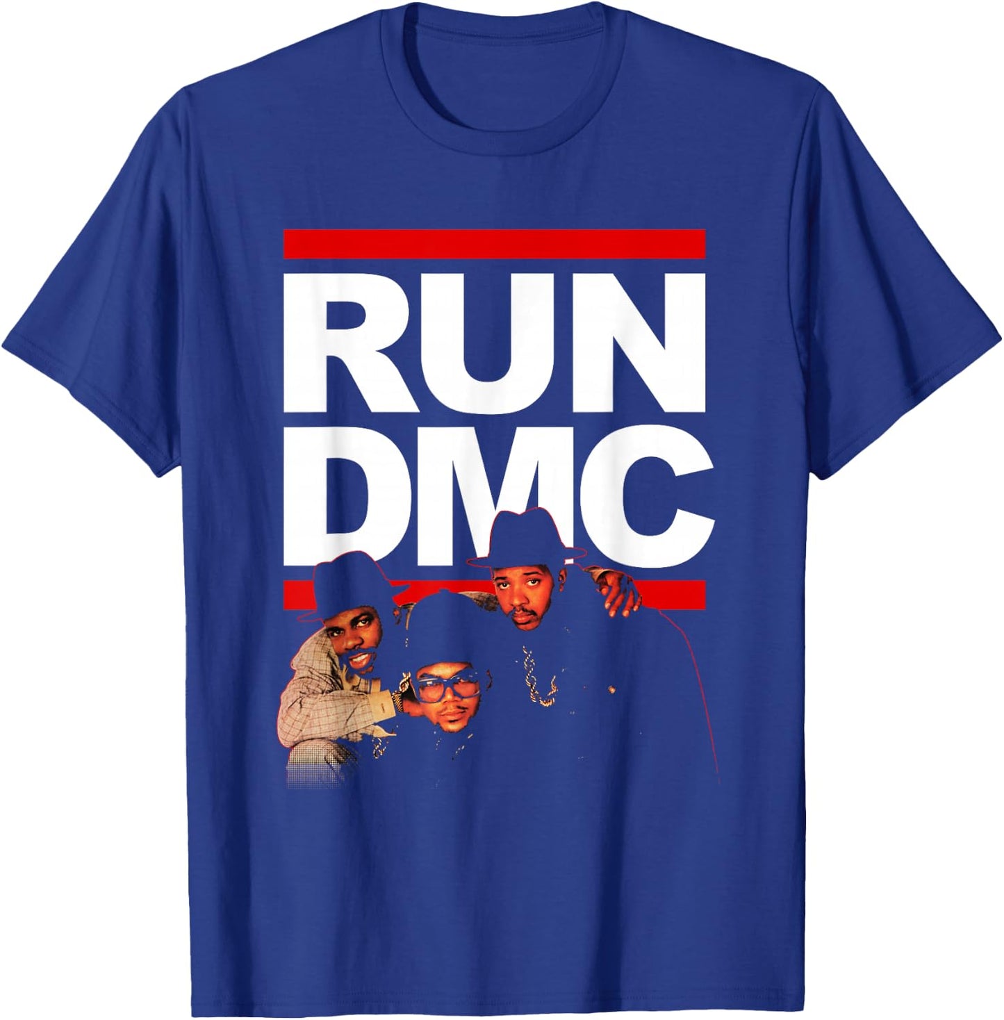 Run DMC Official Red Outline Photo T-Shirt - T-Shirt | Royal