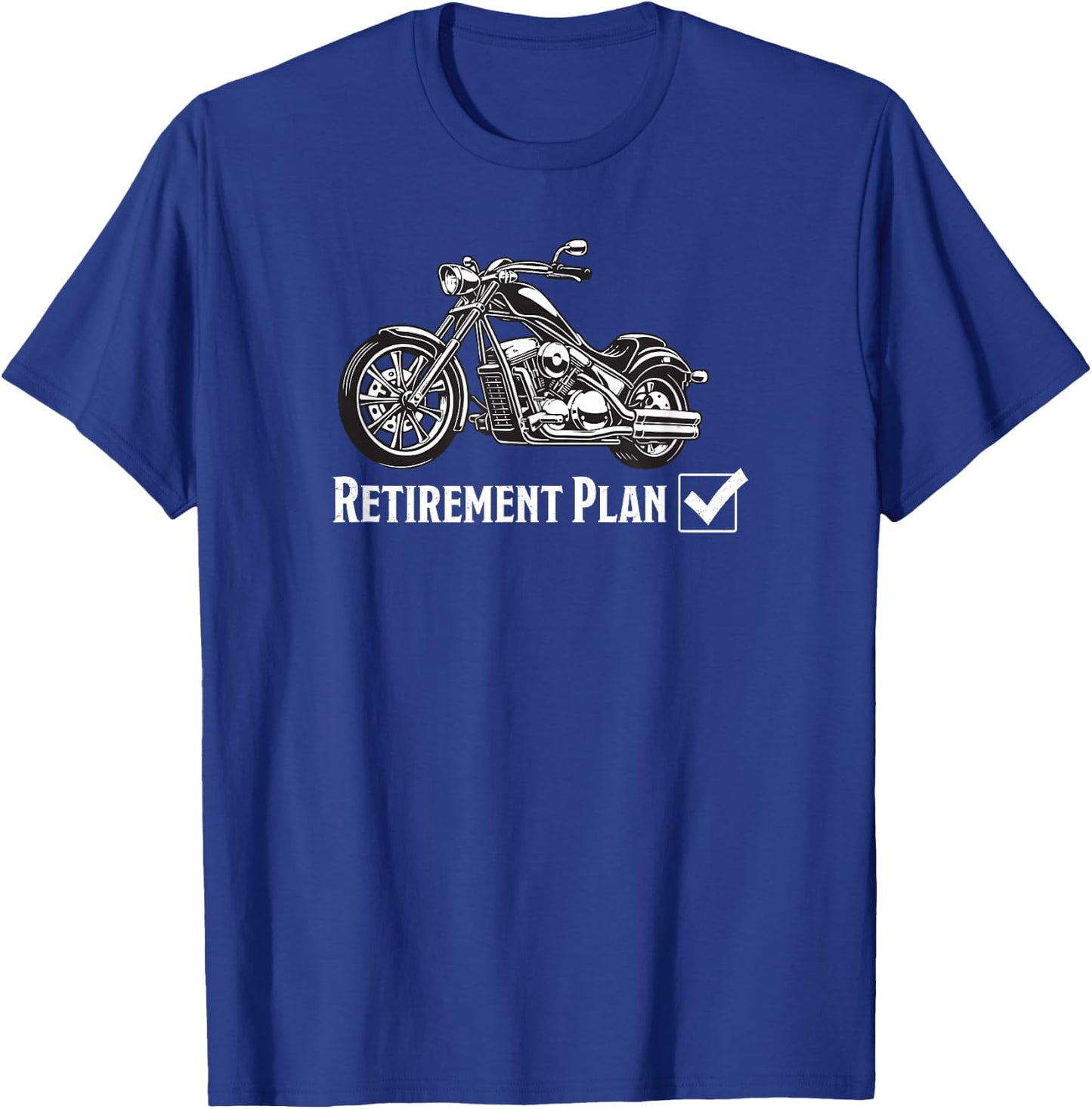 Cool Vintage Co-worker Chopper Motorcycle Retirement Gift T-Shirt - T-Shirt | Royal