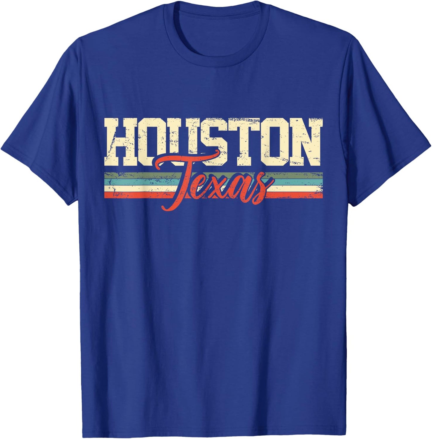Houston Texas Vintage Gift T-Shirt - T-Shirt | Royal