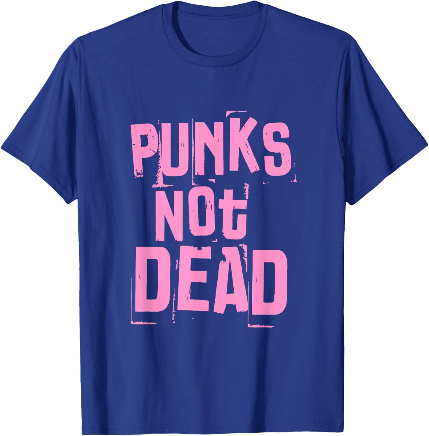Punks Not Dead Punk Rock Fan Vintage Grunge T-Shirt - T-Shirt | Royal