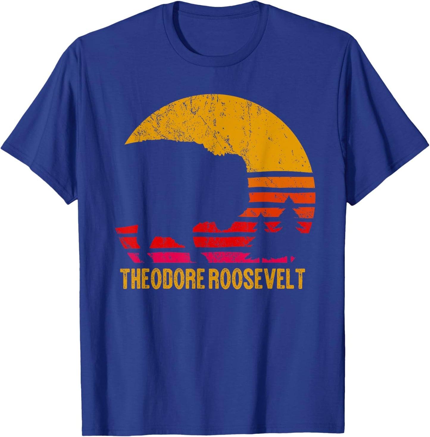 Theodore Roosevelt National Park Vintage Buffalo Bison Gift T-Shirt - T-Shirt | Royal