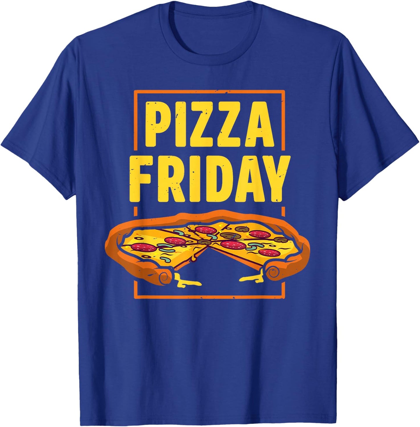Pepperoni Pizza Friday Italian Food Lover Women Men Boys T-Shirt - T-Shirt | Royal