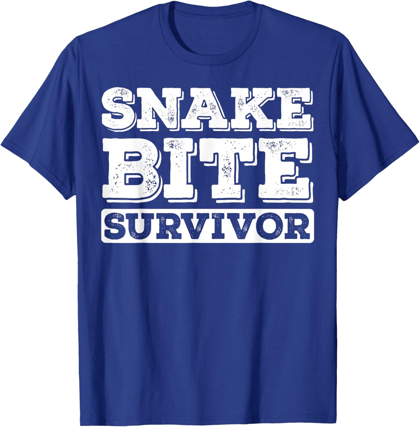 Snake Bite Survivor Venomous Cottonmouth Timber Rattlesnake T-Shirt - T-Shirt | Royal