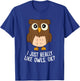 Cute Bird -Adults Owl Lovers Funny Owl Graphic Black Small T-Shirt - T-Shirt | Royal