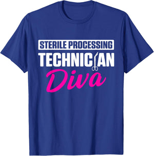 Sterile Processing Technician Diva Funny Tech T-Shirt - T-Shirt | Royal