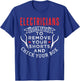 Funny Plyers Shorts Electrician Design T-Shirt - T-Shirt | Royal
