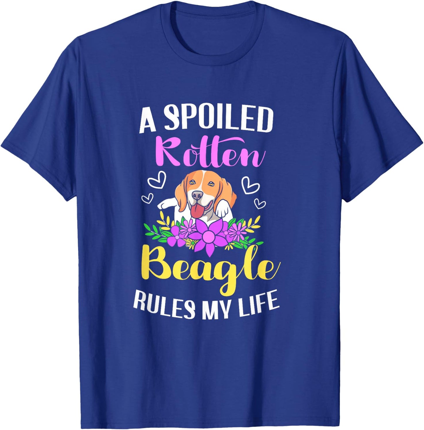 Funny Beagle Mom Spoiled Rotten Dog Women Kids T-Shirt - T-Shirt | Royal