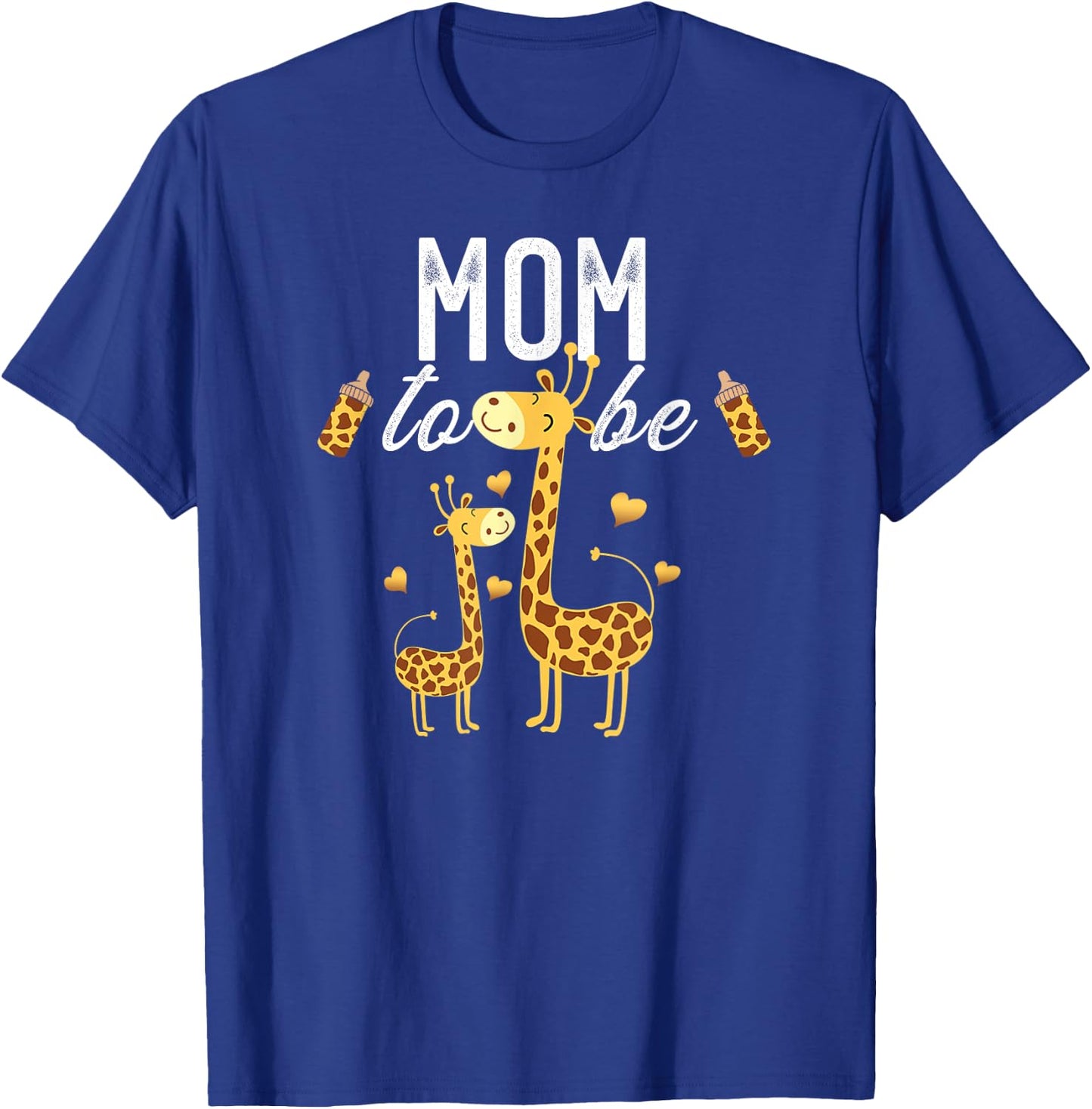 Mom To Be Giraffe Baby Shower Cute T-Shirt - T-Shirt | Royal