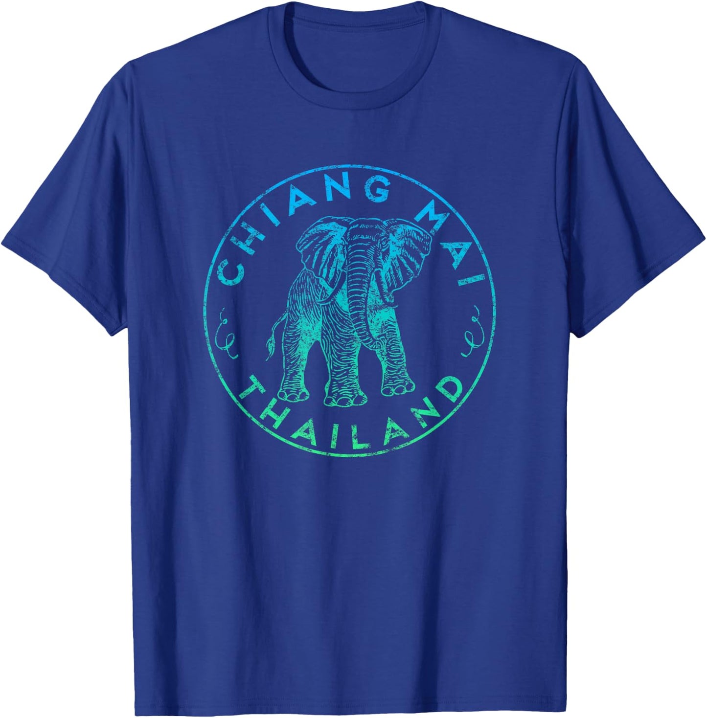 Chiang Mai Thailand Elephant Digital Nomads Asian Travel T-Shirt - T-Shirt | Royal