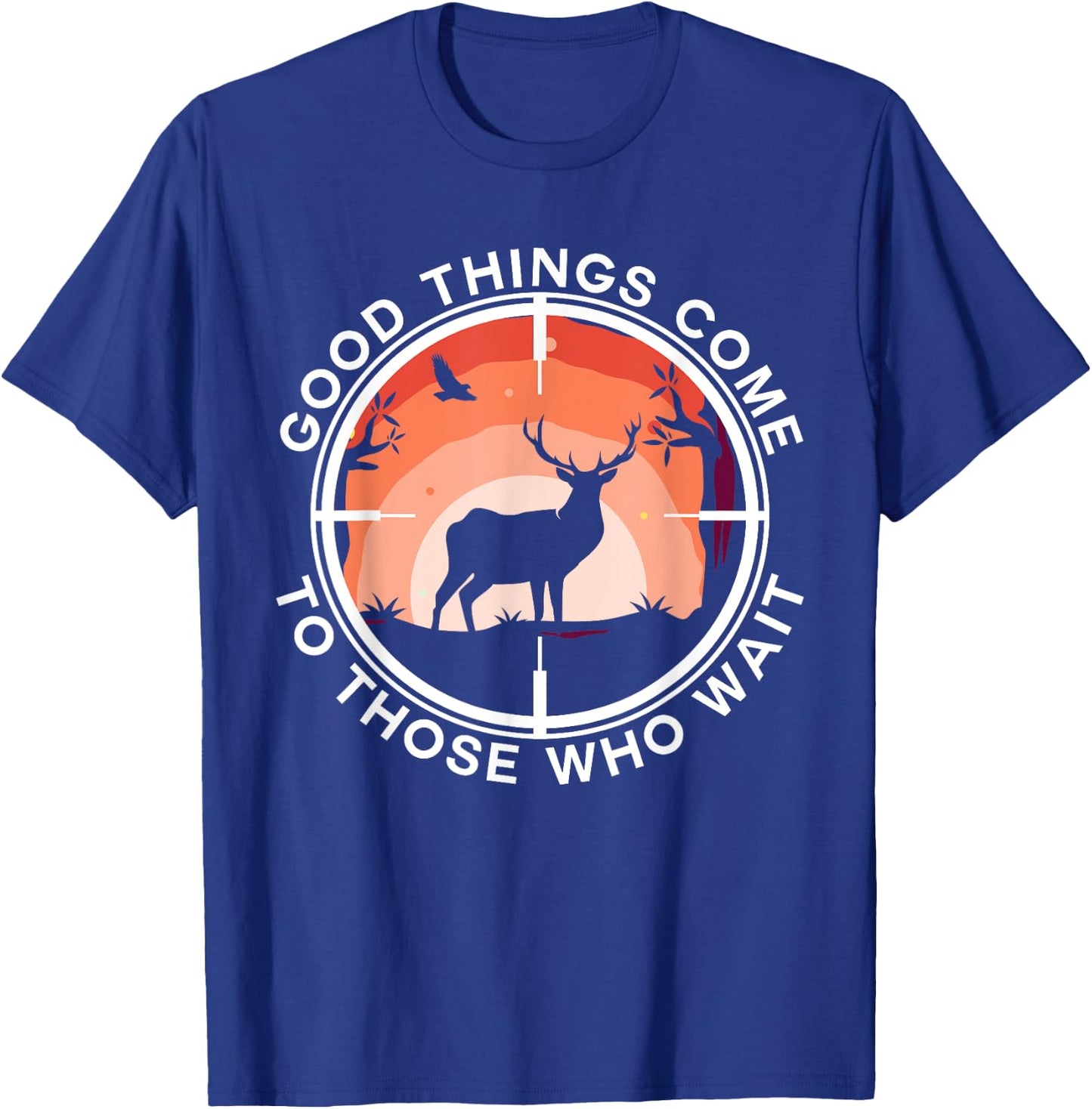 Large Buck Funny Deer Hunting T-Shirt - T-Shirt | Royal