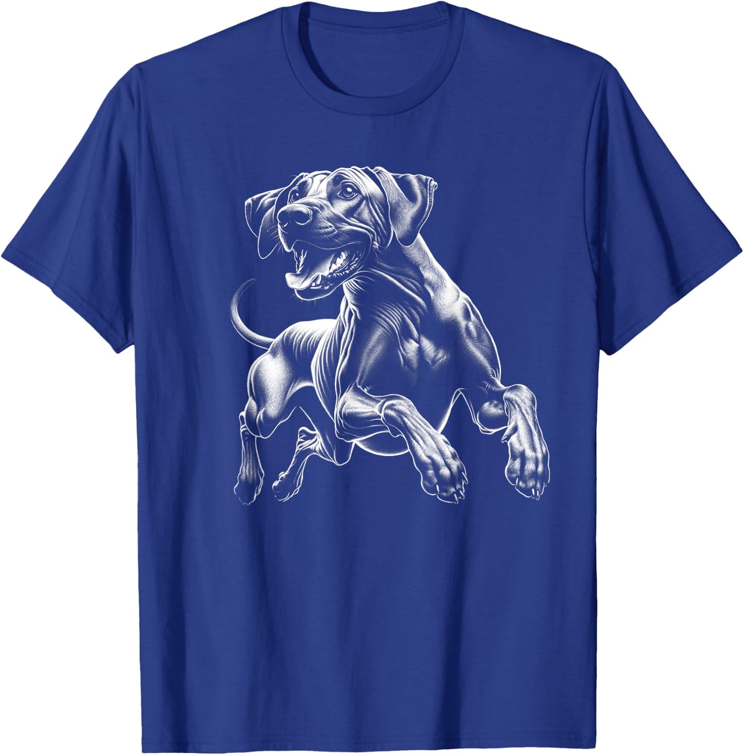Happy Rhodesian Ridgeback in the Jump T-Shirt - T-Shirt | Royal