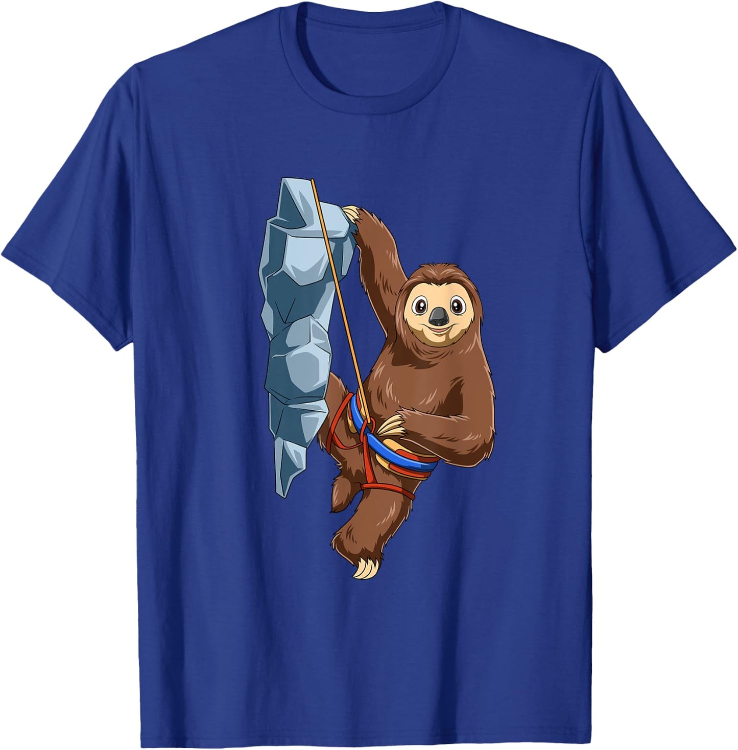 Chilled Sloth - Bouldering and Rock Climbing Gift T-Shirt - T-Shirt | Royal