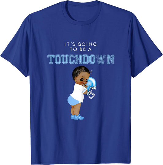 Its A Boy Gender Reveal Touchdown Tutu Baby Shower Inspired T-Shirt - T-Shirt | Royal
