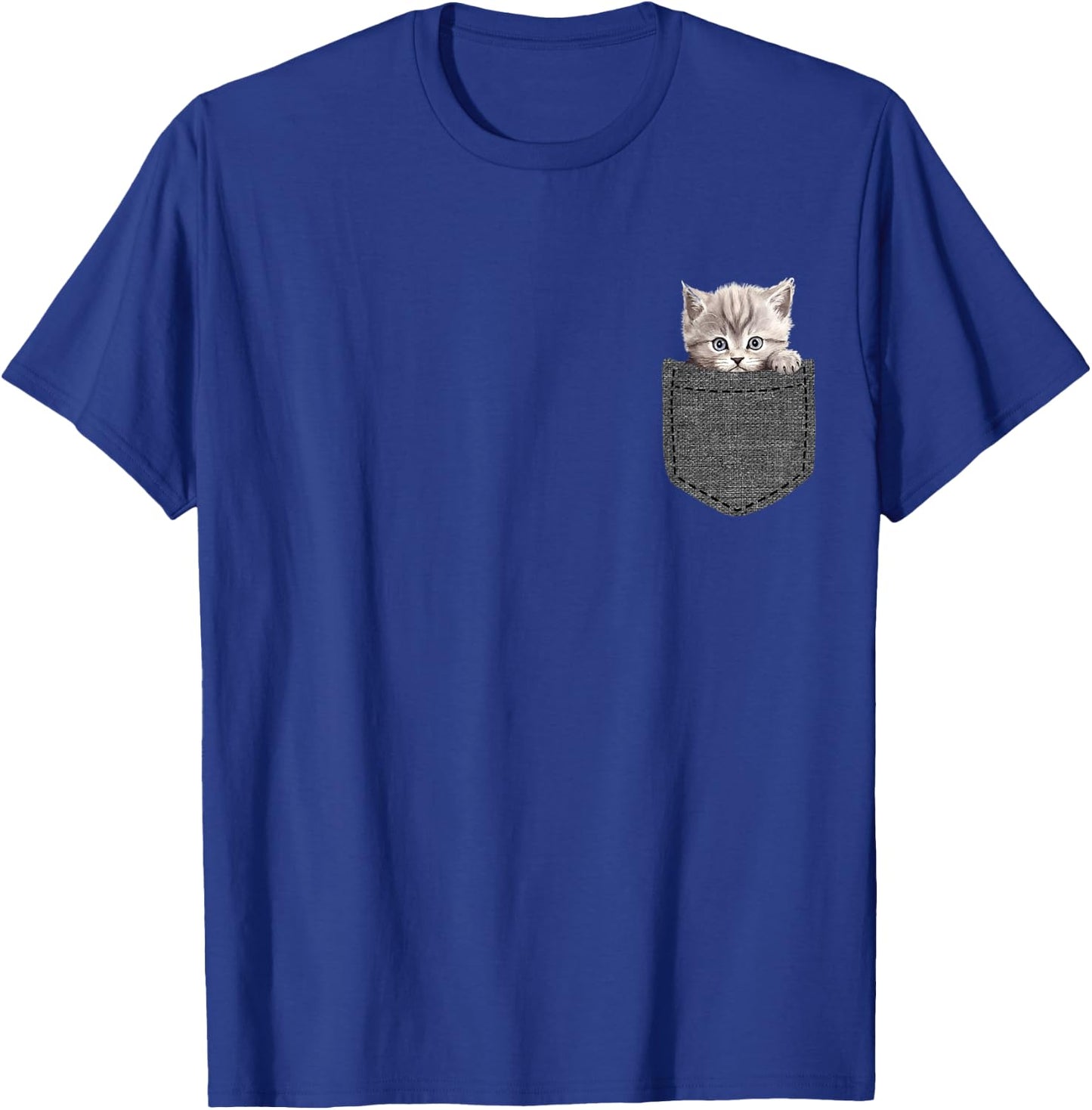 Cat in Pocket T-Shirt - T-Shirt | Royal