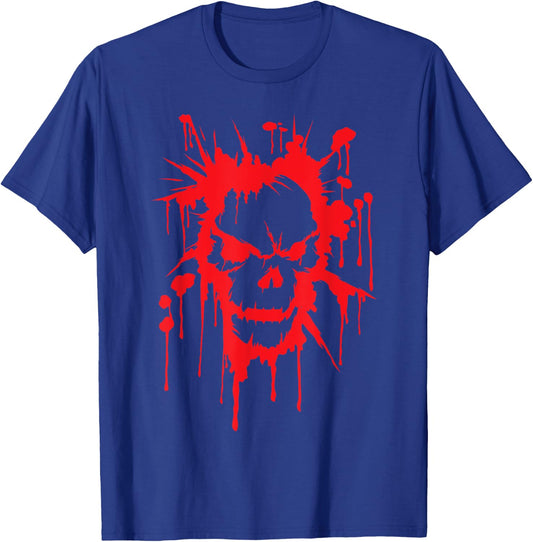 Bloody Skull | Bloodstain With Dead Face | Heavy Metal T-Shirt - T-Shirt | Royal