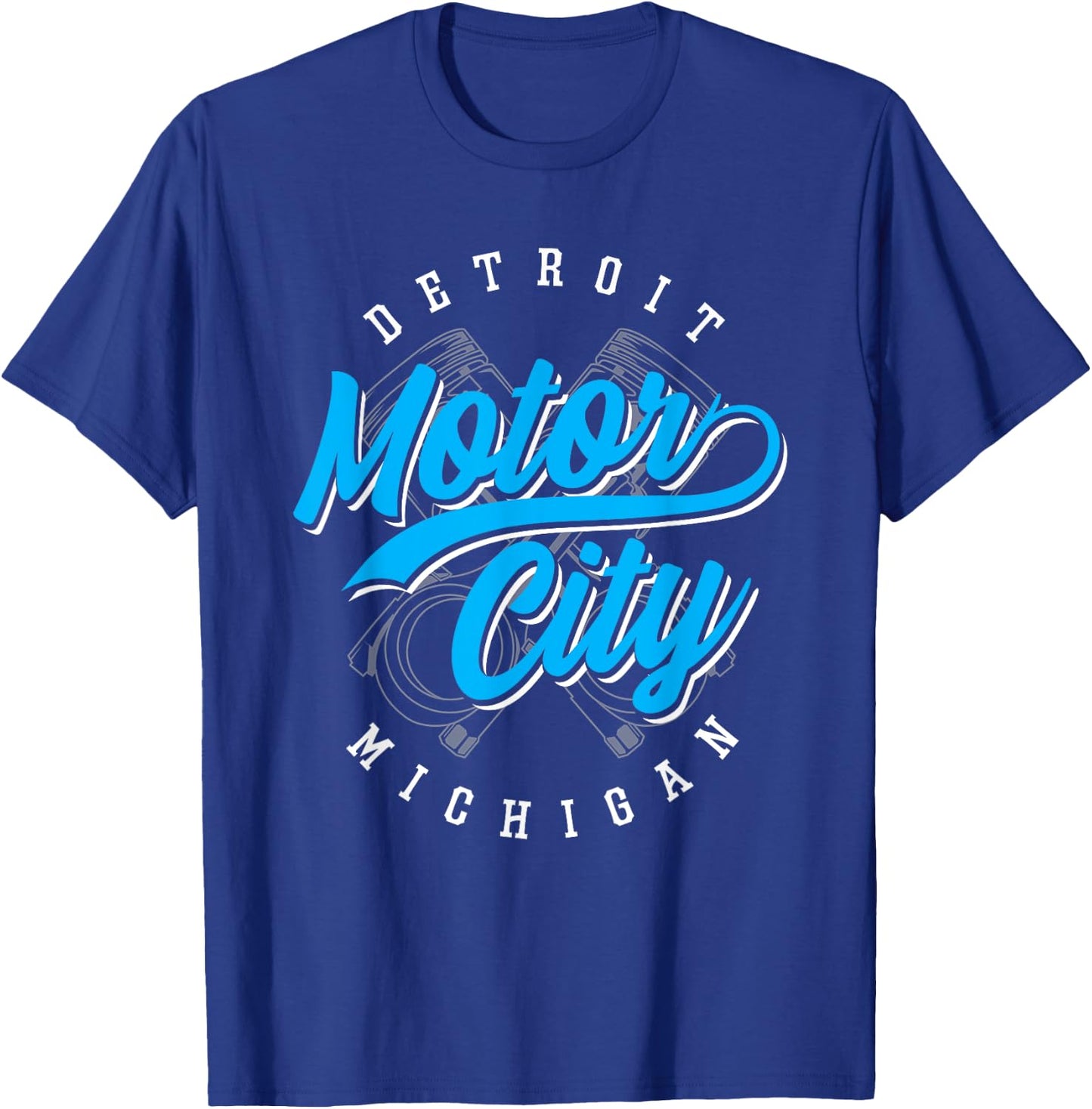 Classic Detroit Motor City Michigan Michiganians Pride Gift T-Shirt - T-Shirt | Royal