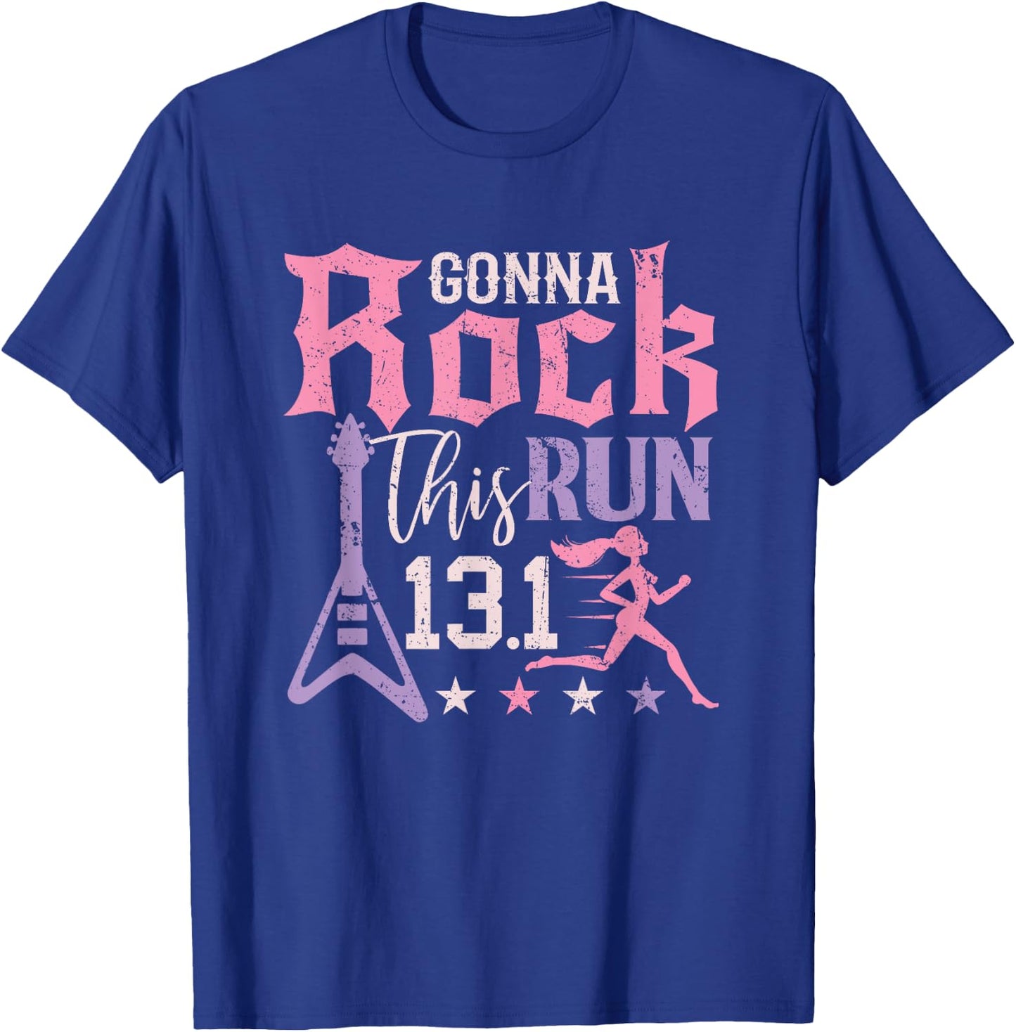 13.1 Half Marathon Shirt Women Runner Rock Running Athlete T-Shirt - T-Shirt | Royal