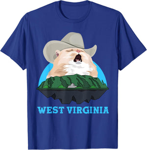West Virginia Cowboy Cat Singing Meme Meowdy T-Shirt - T-Shirt | Royal