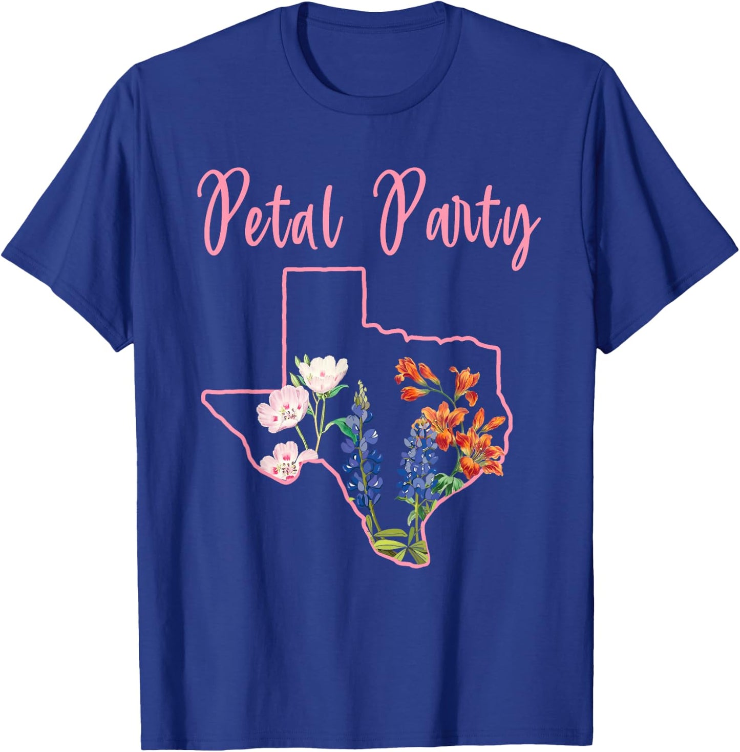 Wildflower Fields Wildflowers Bluebonnet Texas Spring T-Shirt - T-Shirt | Royal