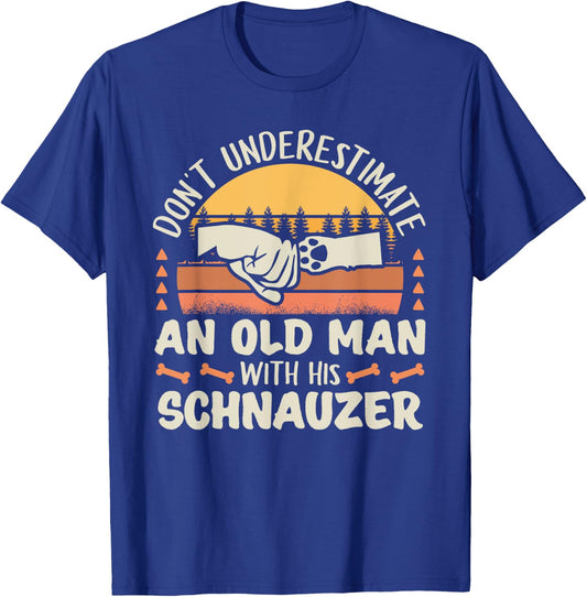 Schnauzer Dog Shirt Men Women Dog Mom Dog Lover T-Shirt - T-Shirt | Royal