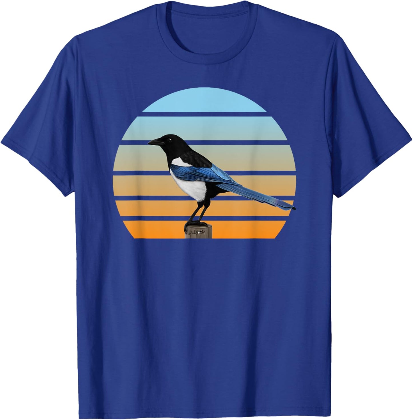 Magpie Bird Birdlover Birdwatcher Animal Biologist Birder T-Shirt - T-Shirt | Royal