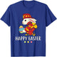 Firefighter Easter Bunny Fireman Egg Happy Easter T-Shirt - T-Shirt | Royal