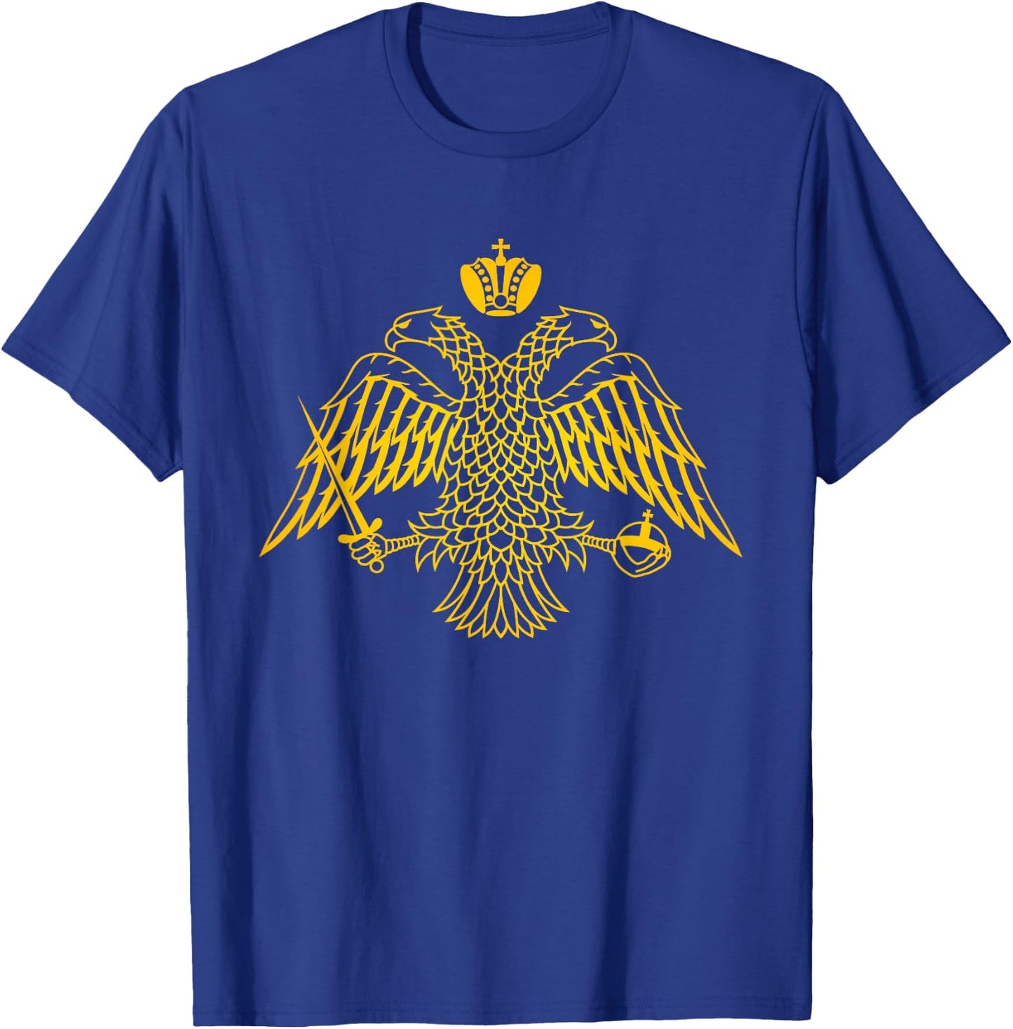Double Headed Eagle Byzantine & Christian Orthodox Emblem T-Shirt - T-Shirt | Royal