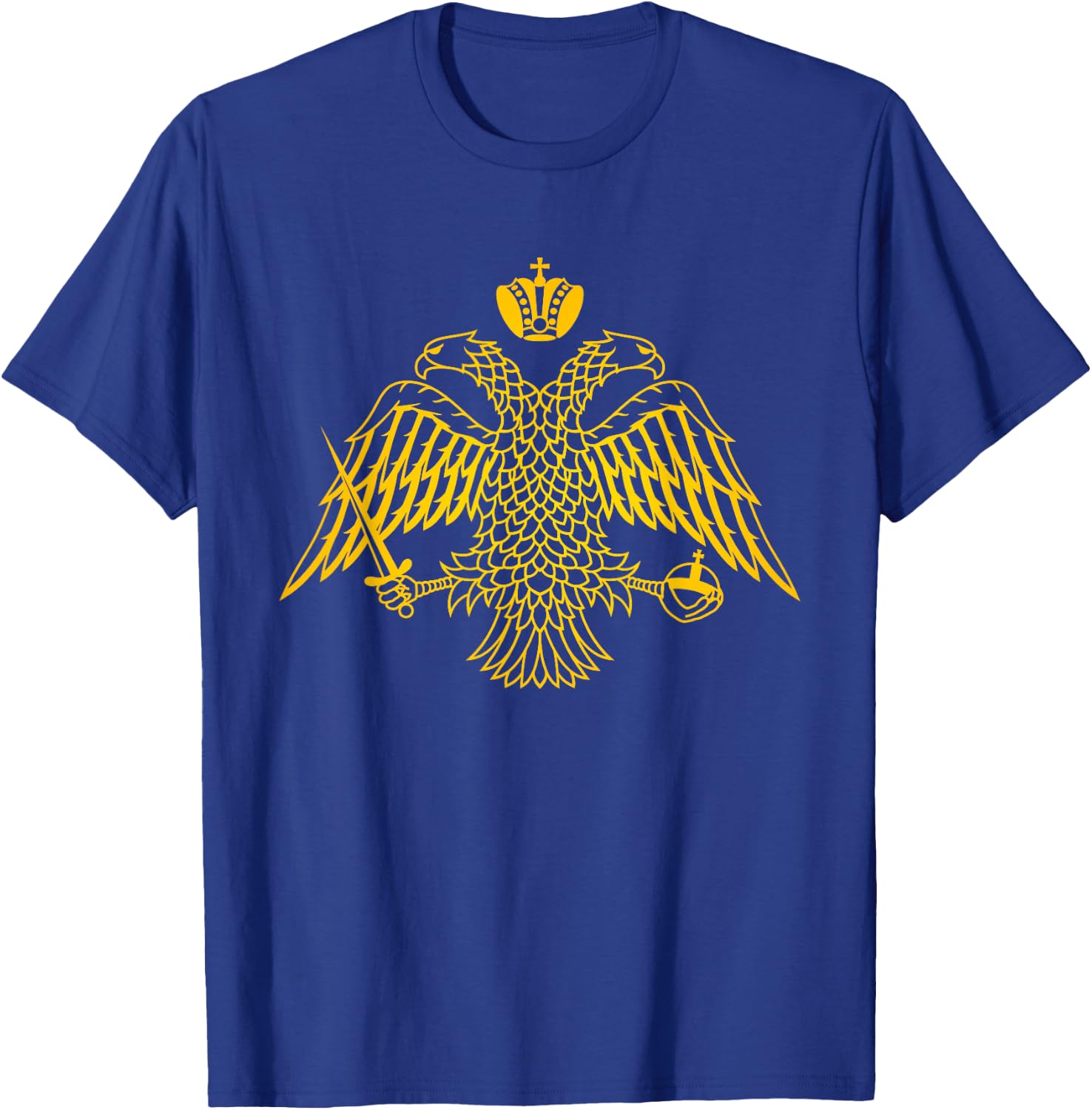 Double Headed Eagle Byzantine & Christian Orthodox Emblem T-Shirt - T-Shirt | Royal