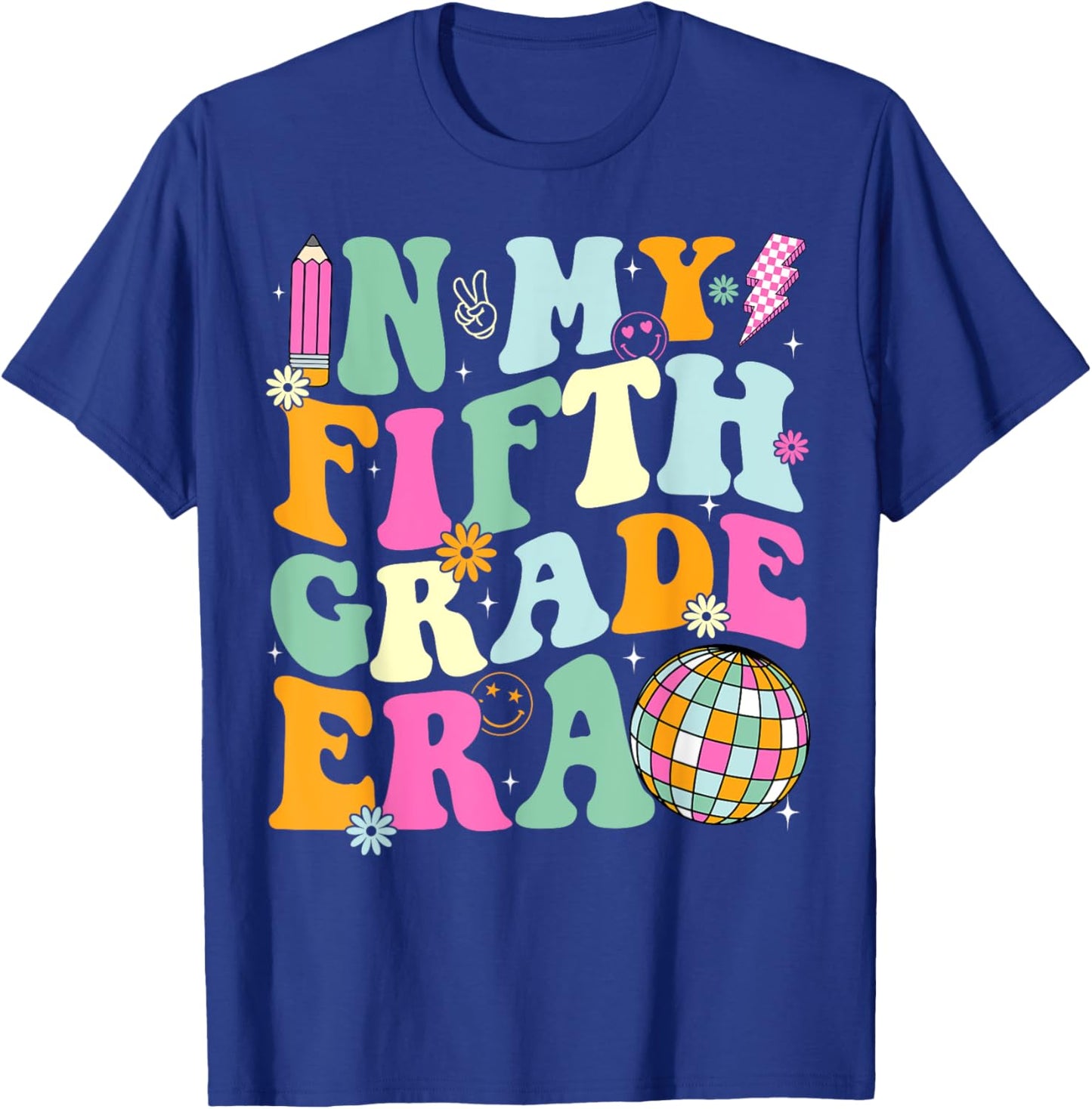 In My Fifth Grade Era Back To School 5th Grade Teacher T-Shirt - T-Shirt | Royal