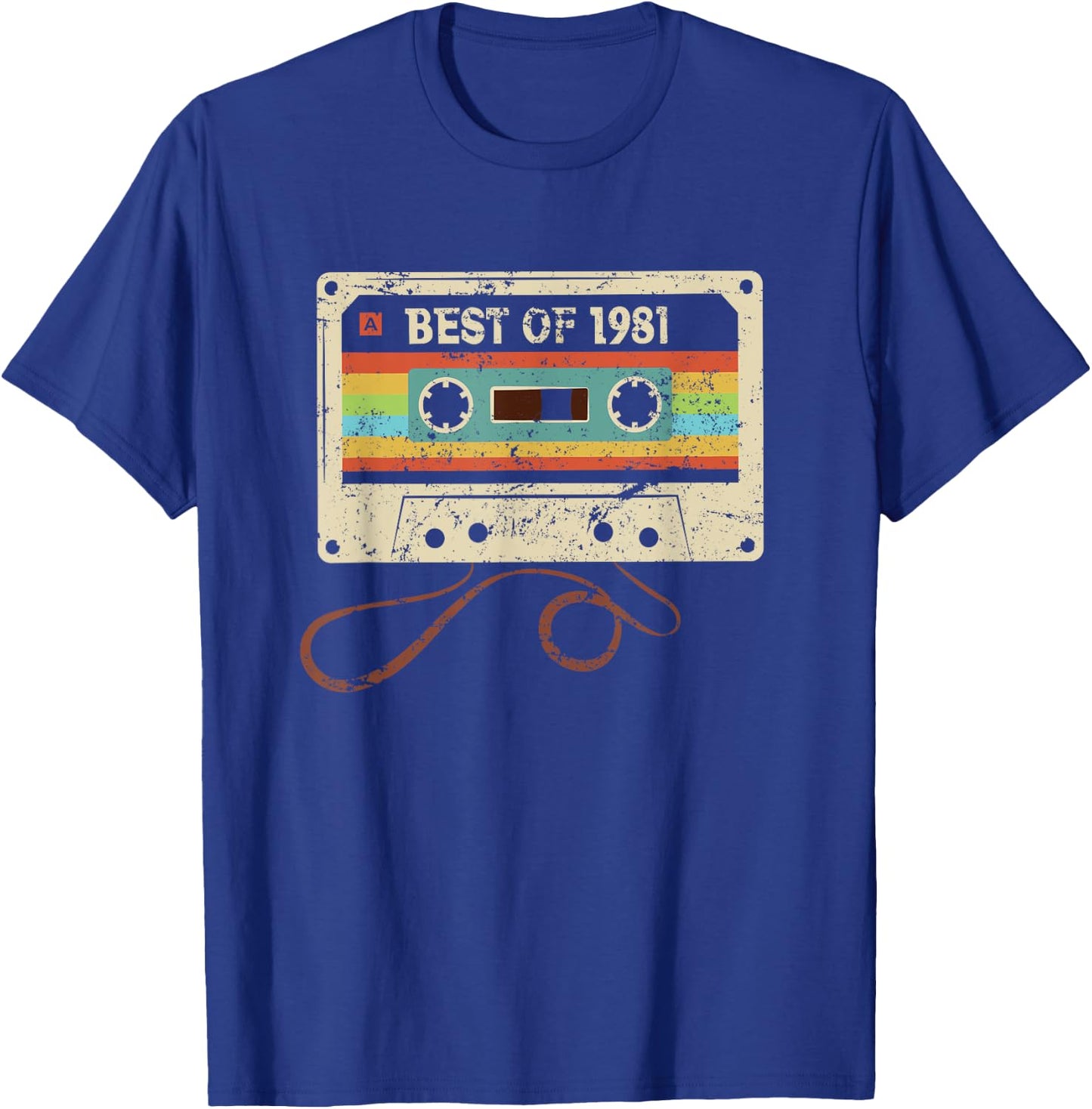 Best 1981 Cool 44 Year Old Bday Men Women 44th Birthday T-Shirt - T-Shirt | Royal