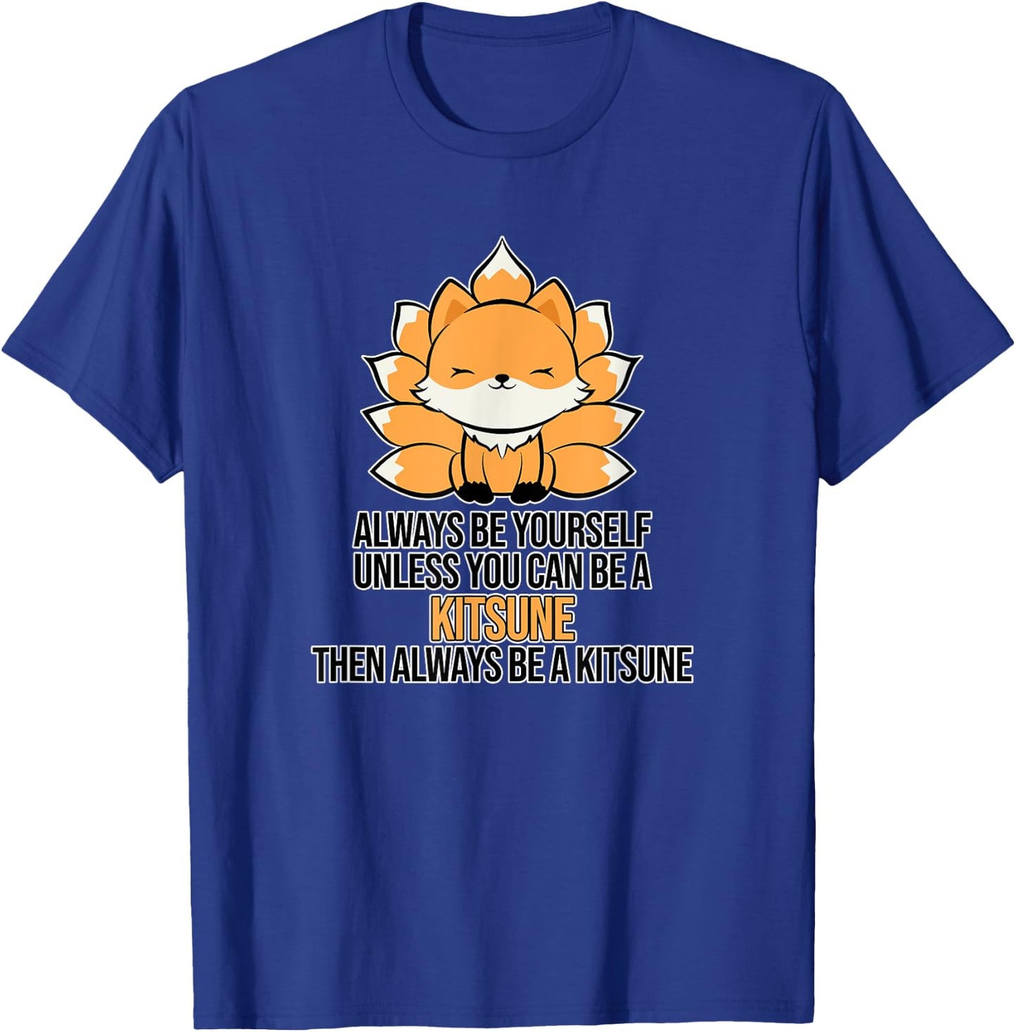 Japanese Fox Cute Funny Anime Kami Kawaii Kitsune Inari Fox T-Shirt - T-Shirt | Royal