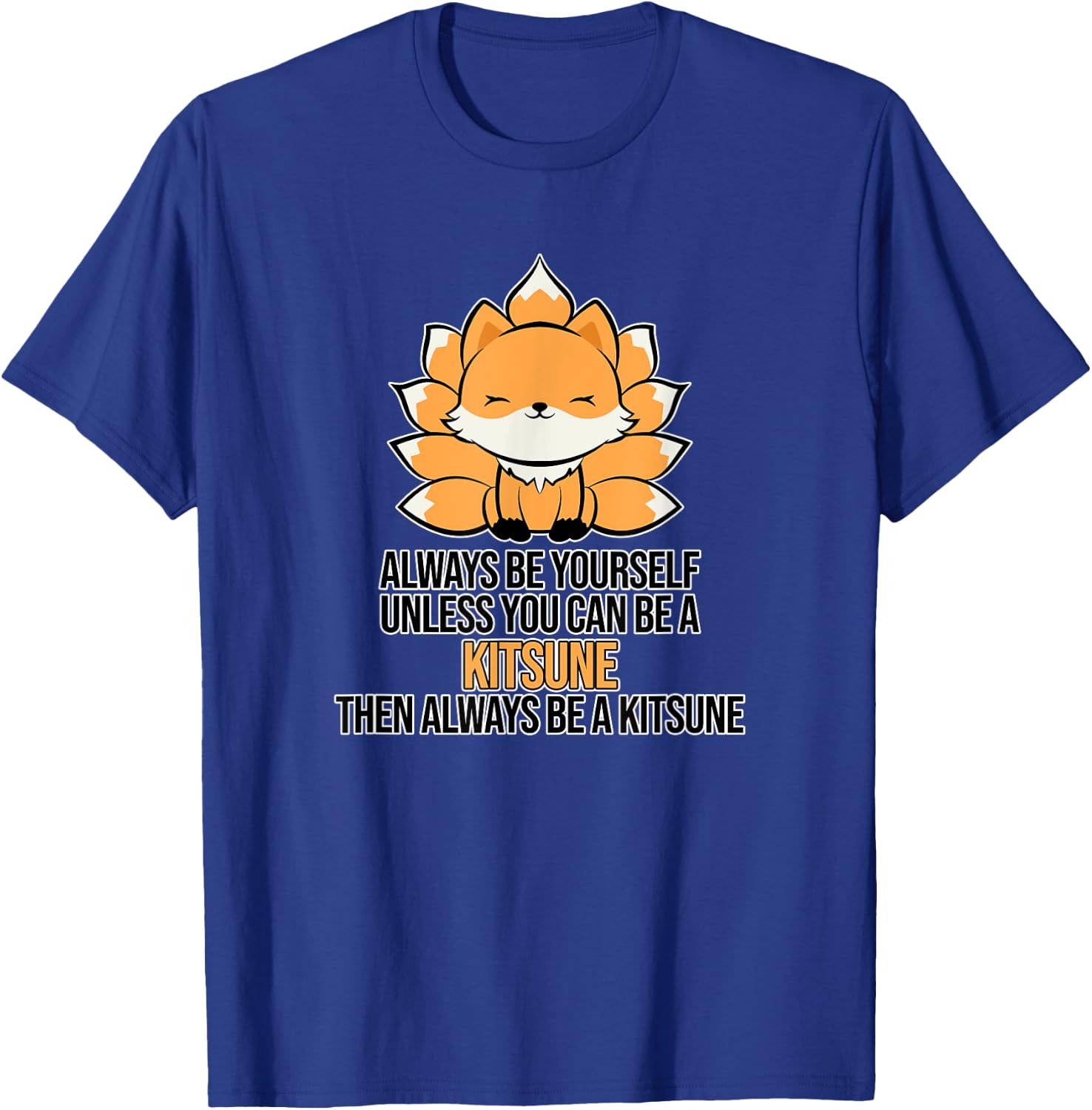 Japanese Fox Cute Funny Anime Kami Kawaii Kitsune Inari Fox T-Shirt - T-Shirt | Royal
