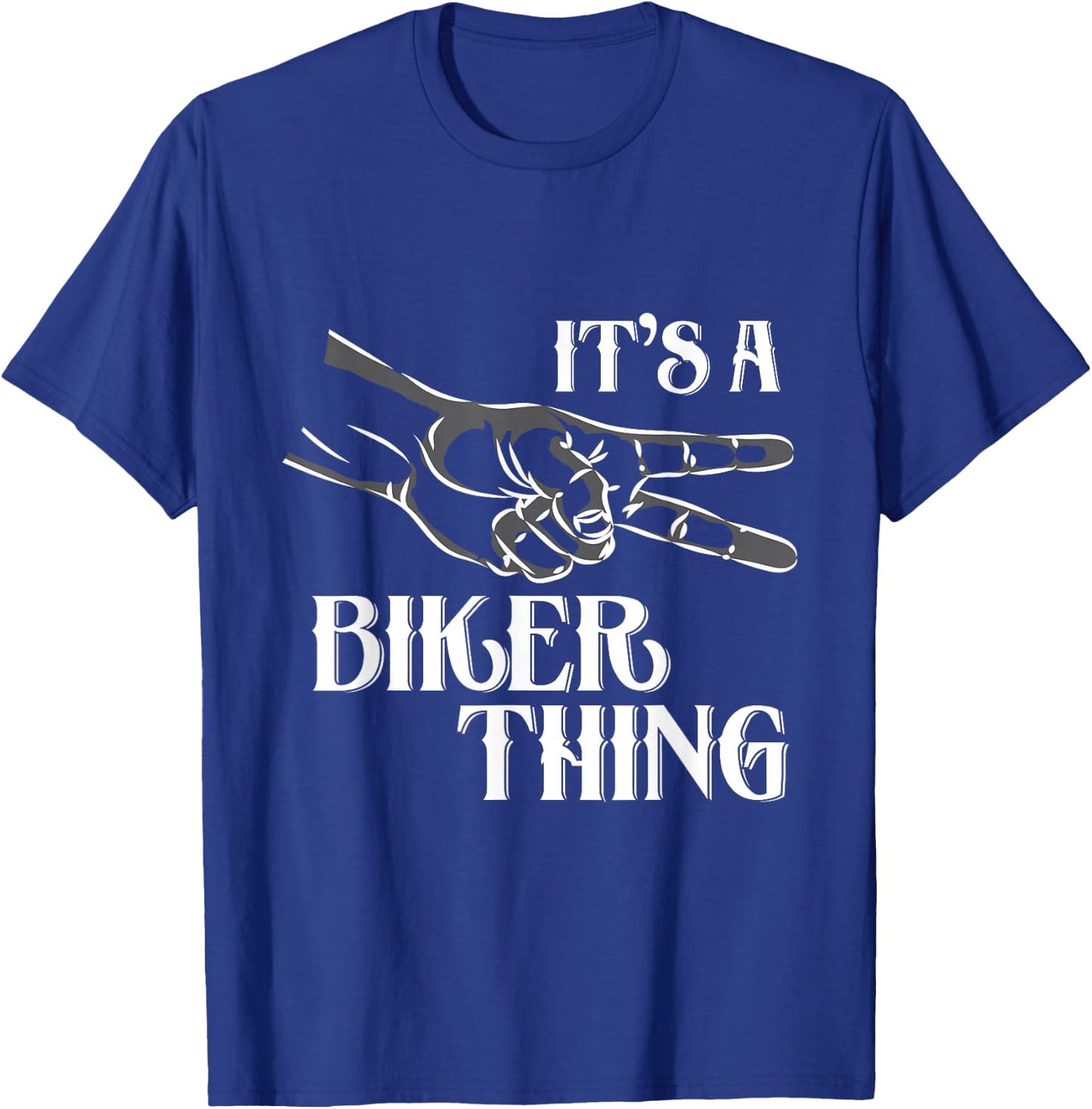2 finger Biker wave - motorcycle T-Shirt - T-Shirt | Royal