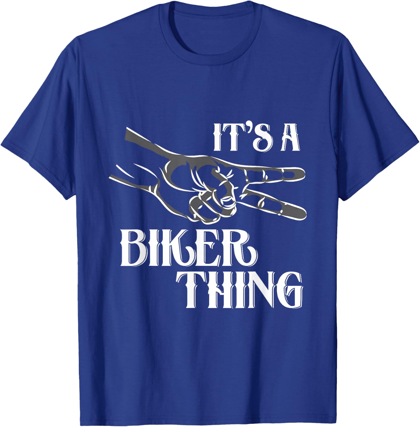 2 finger Biker wave - motorcycle T-Shirt - T-Shirt | Royal