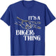 2 finger Biker wave - motorcycle T-Shirt - T-Shirt | Royal