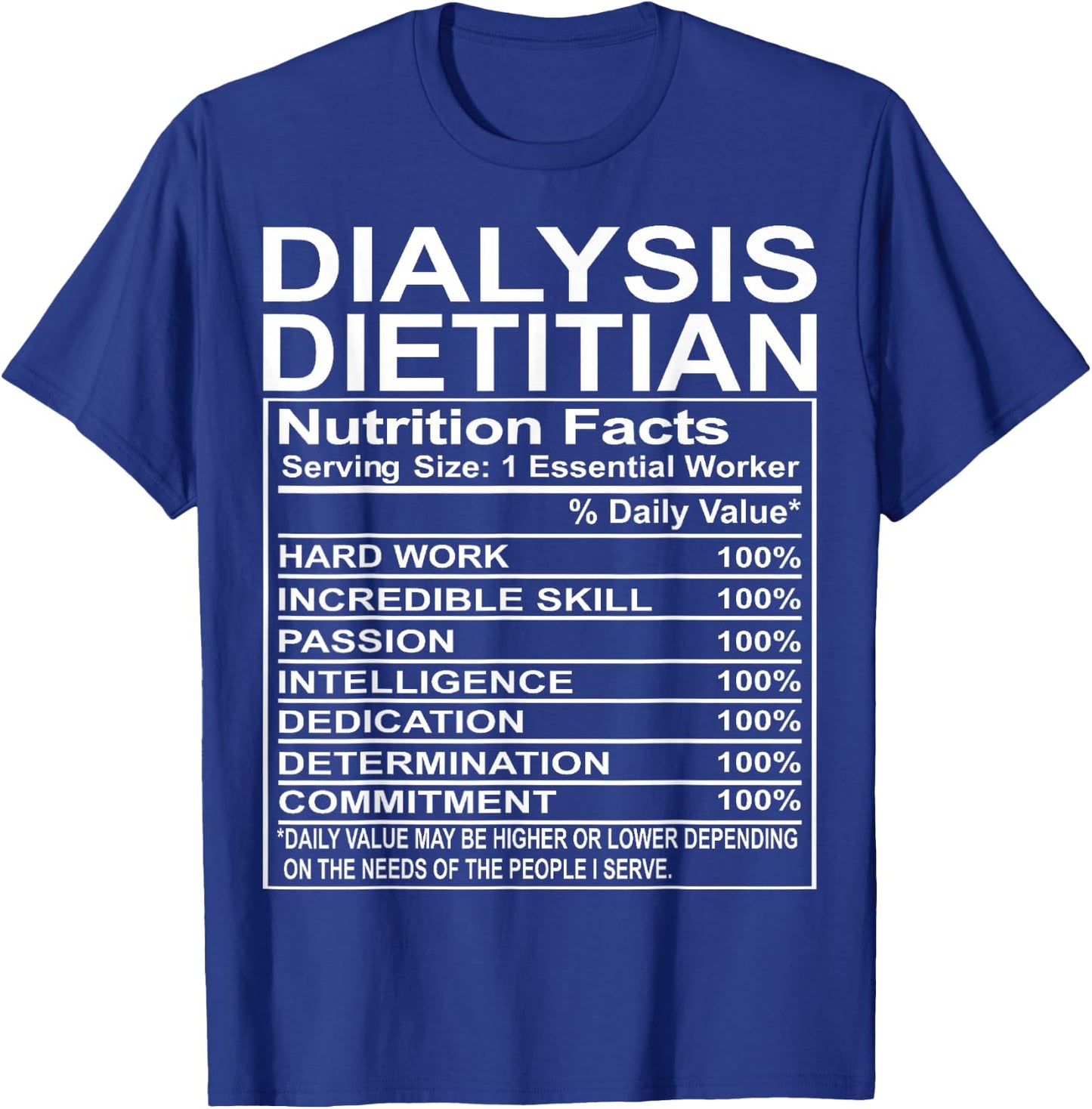 Super Cute Monograms, Initials and Letter Gifts Dialysis Dietitian Appreciation Funny Dietetics T-Shirt - T-Shirt | Royal