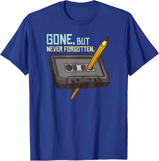 Never Forget Cassette Tape Old School T-Shirt - T-Shirt | Royal