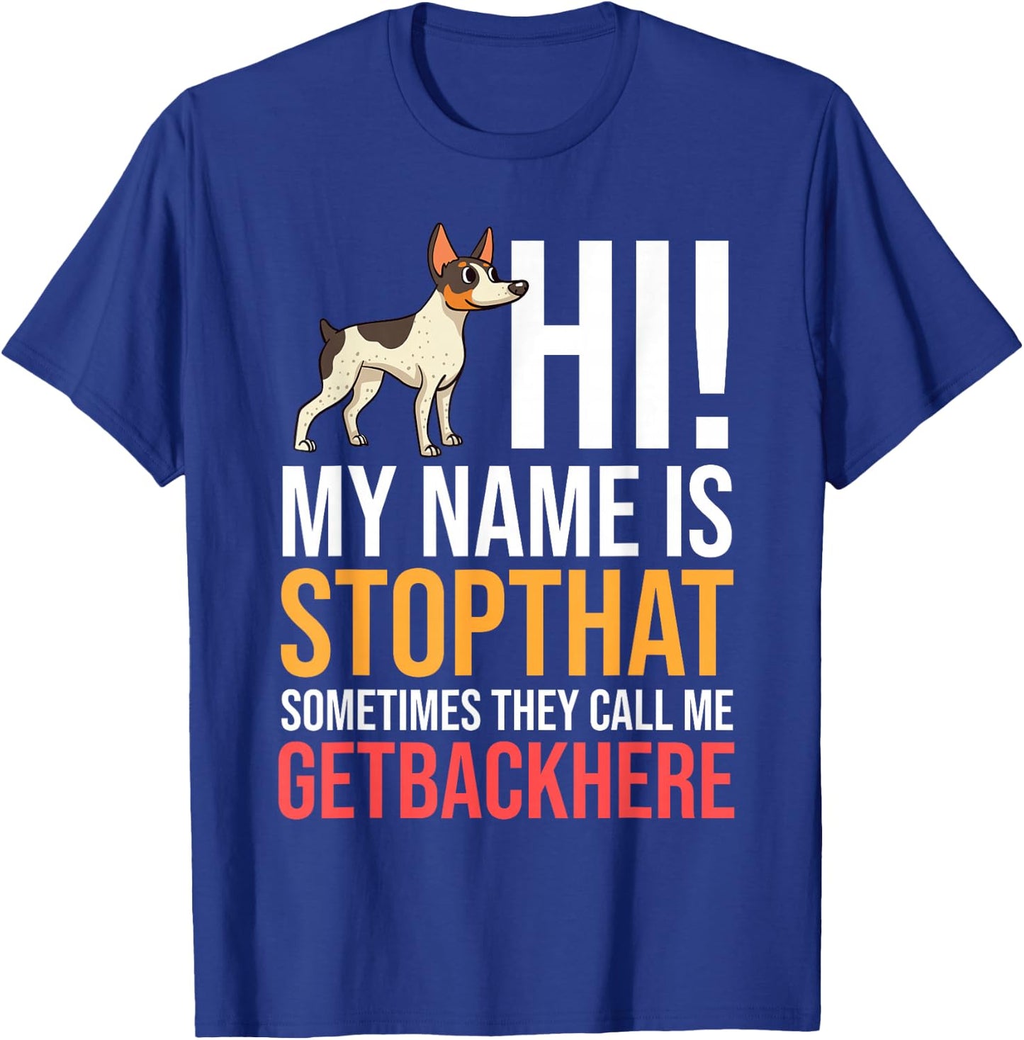 Rat Terrier Dog Puppies Owner Lover T-Shirt - T-Shirt | Royal