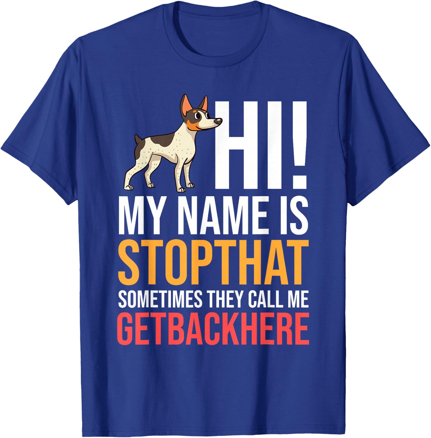 Rat Terrier Dog Puppies Owner Lover T-Shirt - T-Shirt | Royal