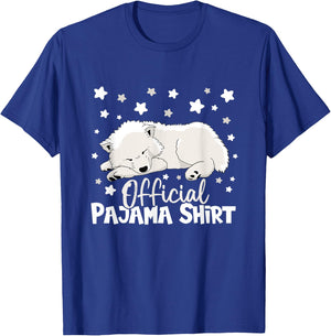 Official pajama napping shirt Samoyed dog pajamas Men Women Kids T-Shirt - T-Shirt | Royal