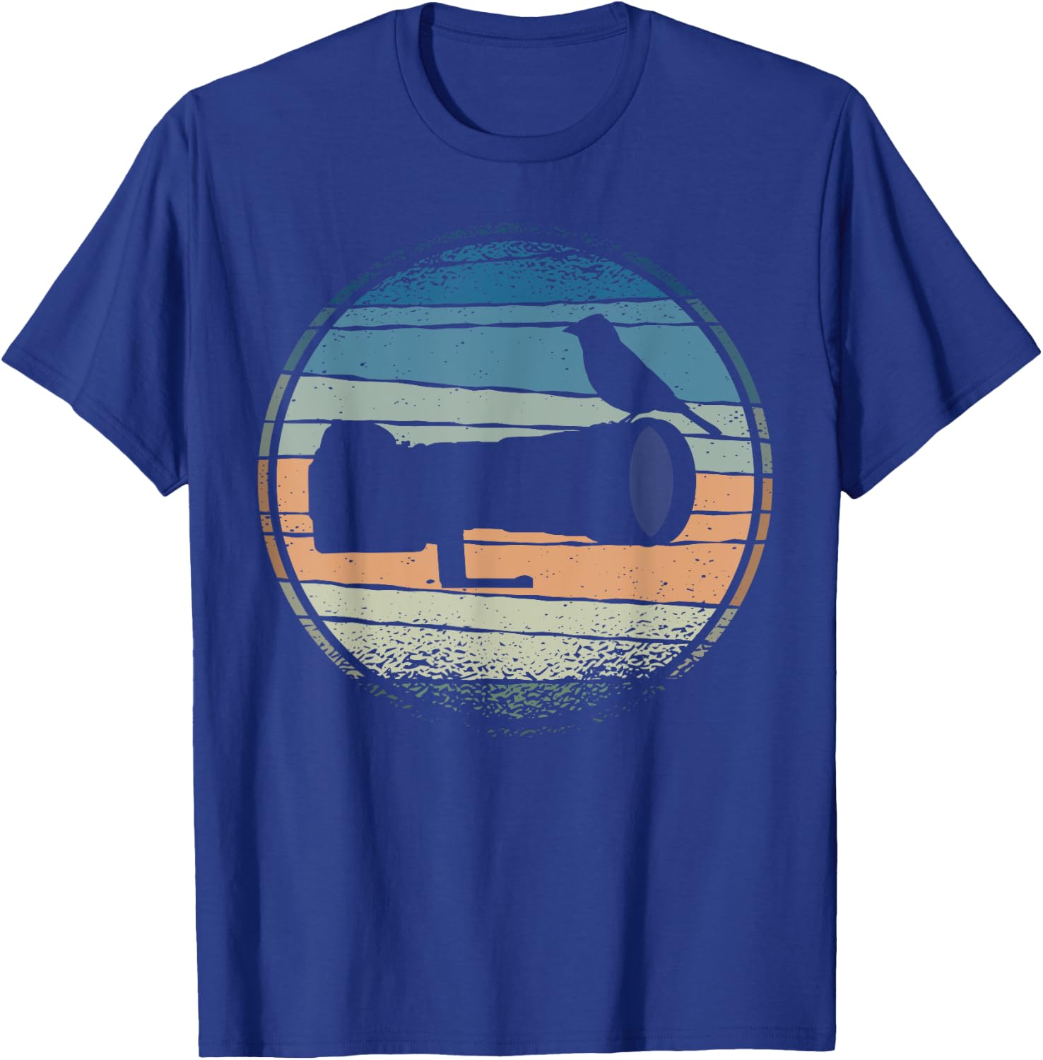 Nature Photography | Long Lens | Bird on Camera Vintage T-Shirt - T-Shirt | Royal