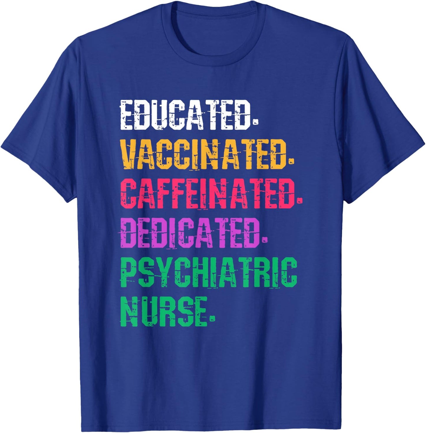 Retro Psych Nurse Psychiatric Nursing Mental Health Nurses T-Shirt - T-Shirt | Royal